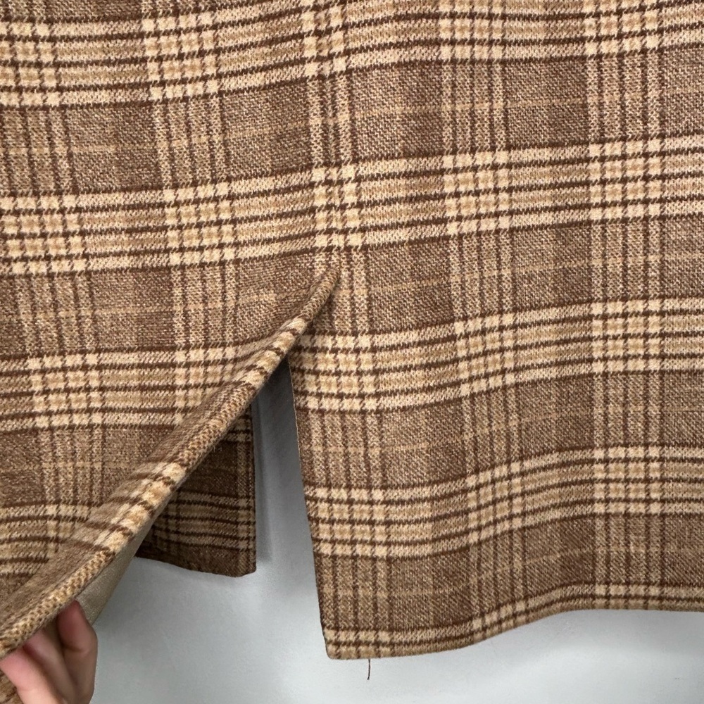 Abercrombie & Fitch Heavyweight Plaid Wool-Blend Blazer Coat Size small - Picture 11 of 11